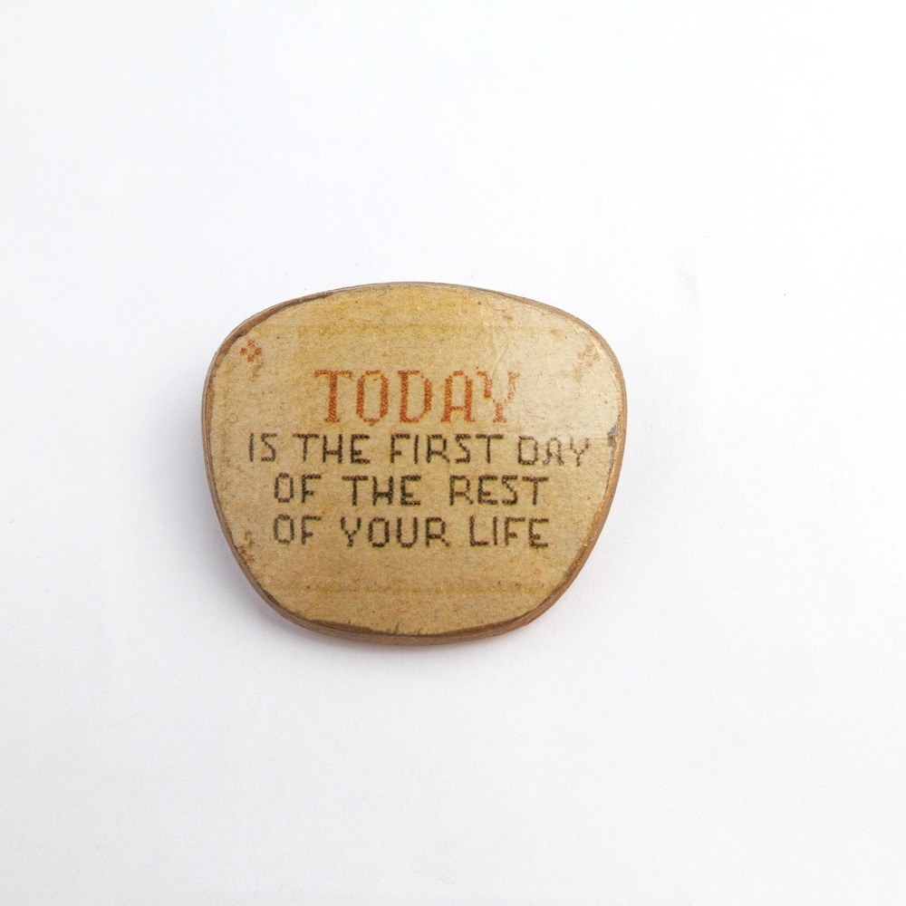 Vintage Today Is The First Day Of The Rest Of Your Life Brooch Inspirational - Picture 1 of 5